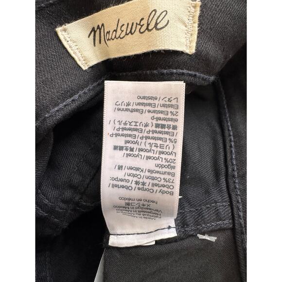 New MADEWELL Women's Black Frost Stretch Tall 10" High-Rise Skinny Jeans Size 24 - Picture 8 of 9